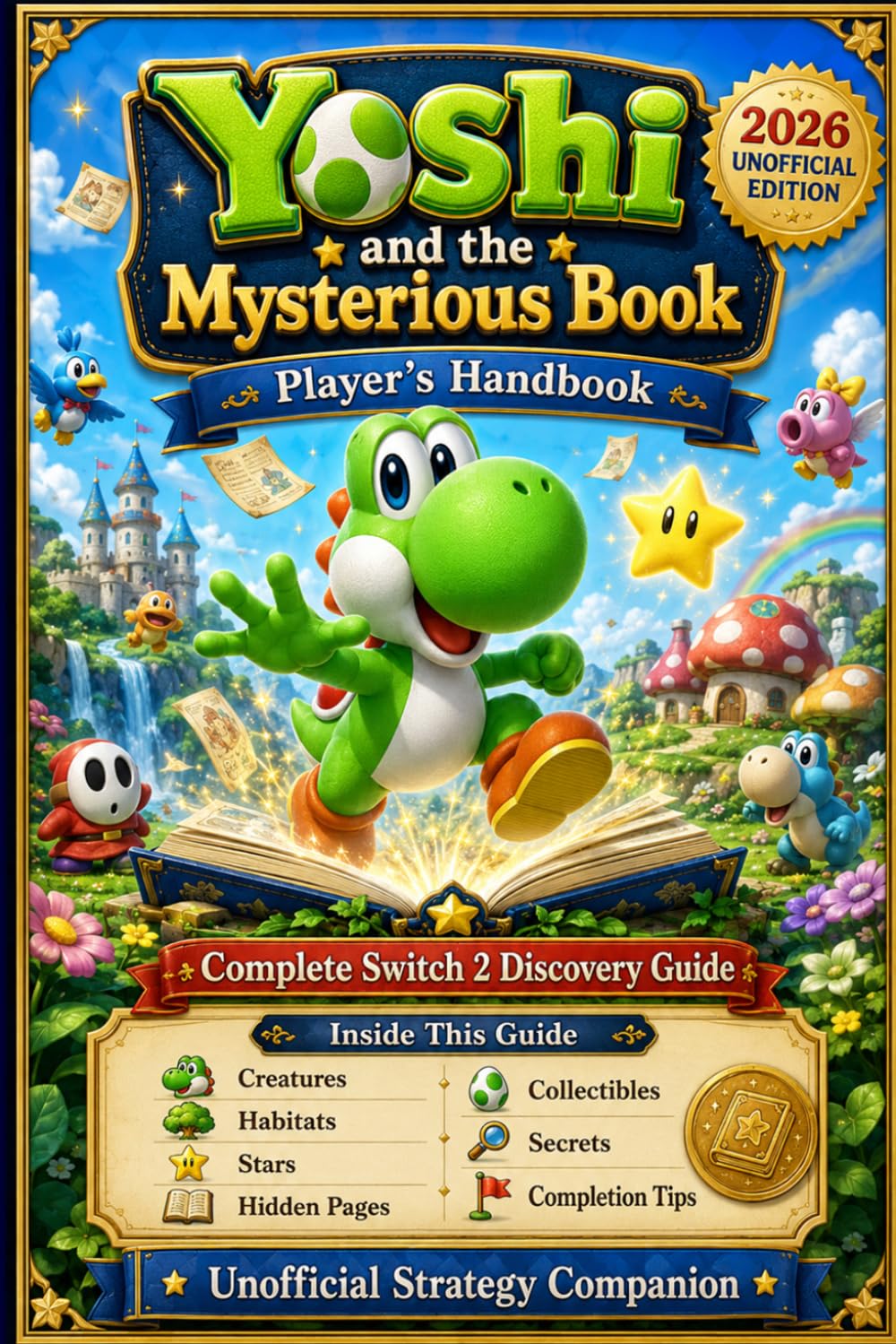 Yoshi and the Mysterious Book: Player’s Handbook – 2026 Unofficial Edition Complete Switch 2 Discovery Guide with Creatures, Habitats, Stars, Hidden Pages, Collectibles, Secrets & Completion Tips