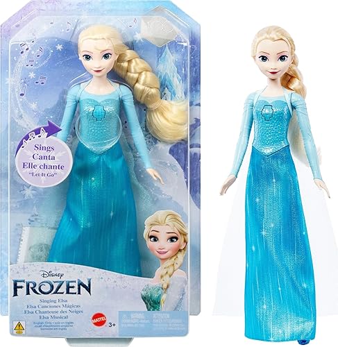 Disney Frozen Juguetes, muñeca Elsa cantante en ropa de firma, canta "Let It Go" de la película de Disney Frozen, regalos para niños
