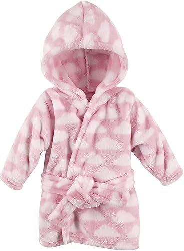 Hudson Baby - Bata de baño unisex de peluche con cara de animal para bebé