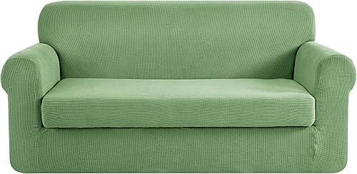 Miniatura 60 de CHUN YI Fundas de sofá de 7 piezas, fundas de sofá lavables, funda elástica para sofá de 3 cojines con respaldo y fundas de cojín separadas, Azul