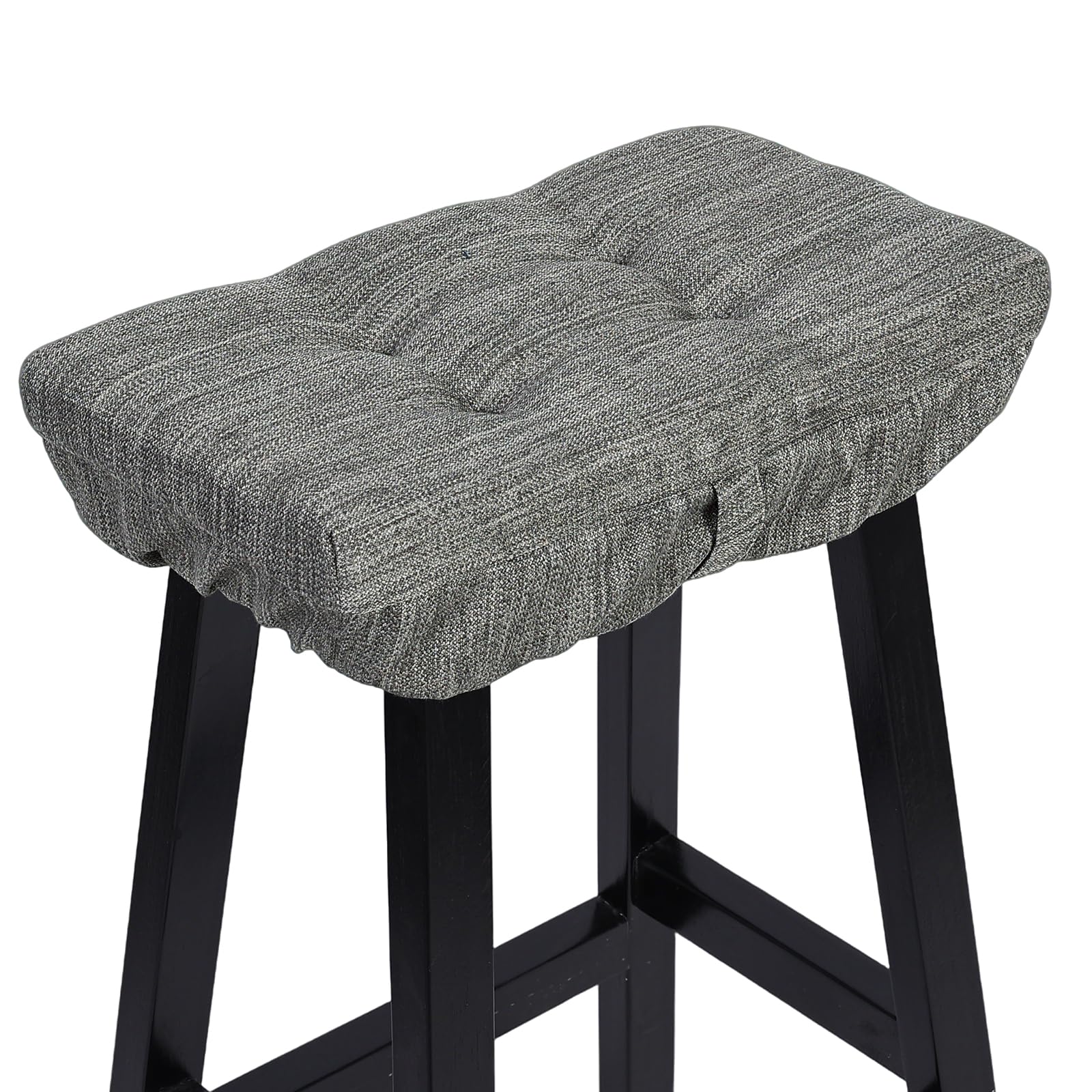 baibu Stool Cushion Rectangular, Super Soft Bar Stool Cushion Saddle Stool Pad with Ties - 1 Pad Only (Gray, 18x9.5x1.5in)