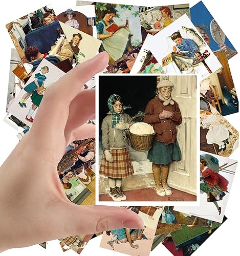 Miniatura 7 de Calcomanías grandes (24 piezas de 2.5 x 3.5 pulgadas) Retratos de niños victorianos, pintura de museo antiguo, póster retro reimpresión