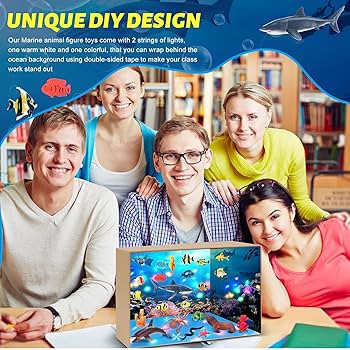 Amazon.co.jp: MiniInflat 39個 海洋ジオラマキット 海洋動物