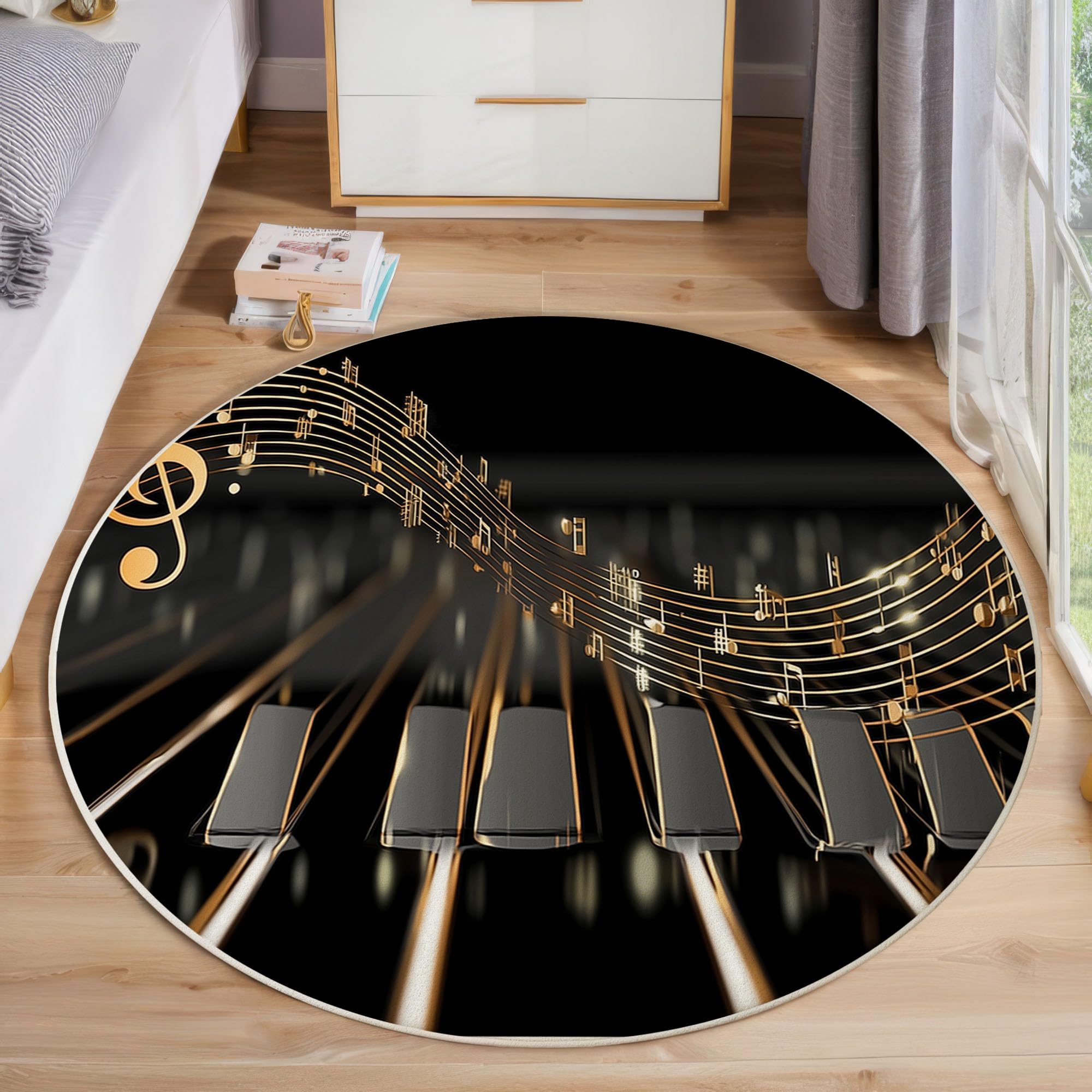 Tapis de arts musicaux pour salon et bureau au motif piano