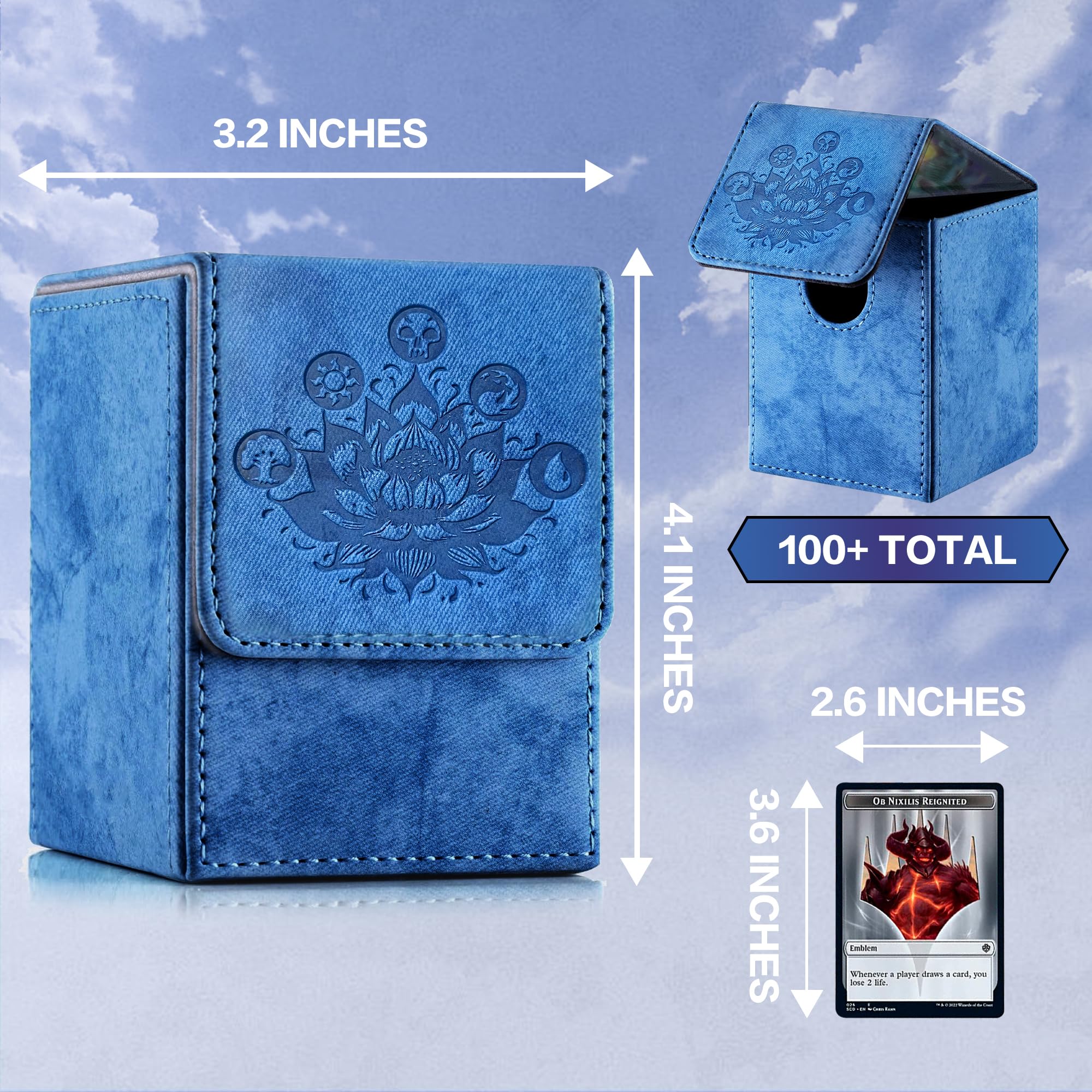 MTG Commander Deck Box - Black Lotus Design -3