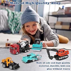 ZHFUYS 12PCS Metal Mini Cars Toy for Kids, Toy Cars for Kids, Trucks Toy Vehicles Set for Toddlers, Party Favors for Toddler Toys,Educational Play, Birthday Gift for Boys Girls