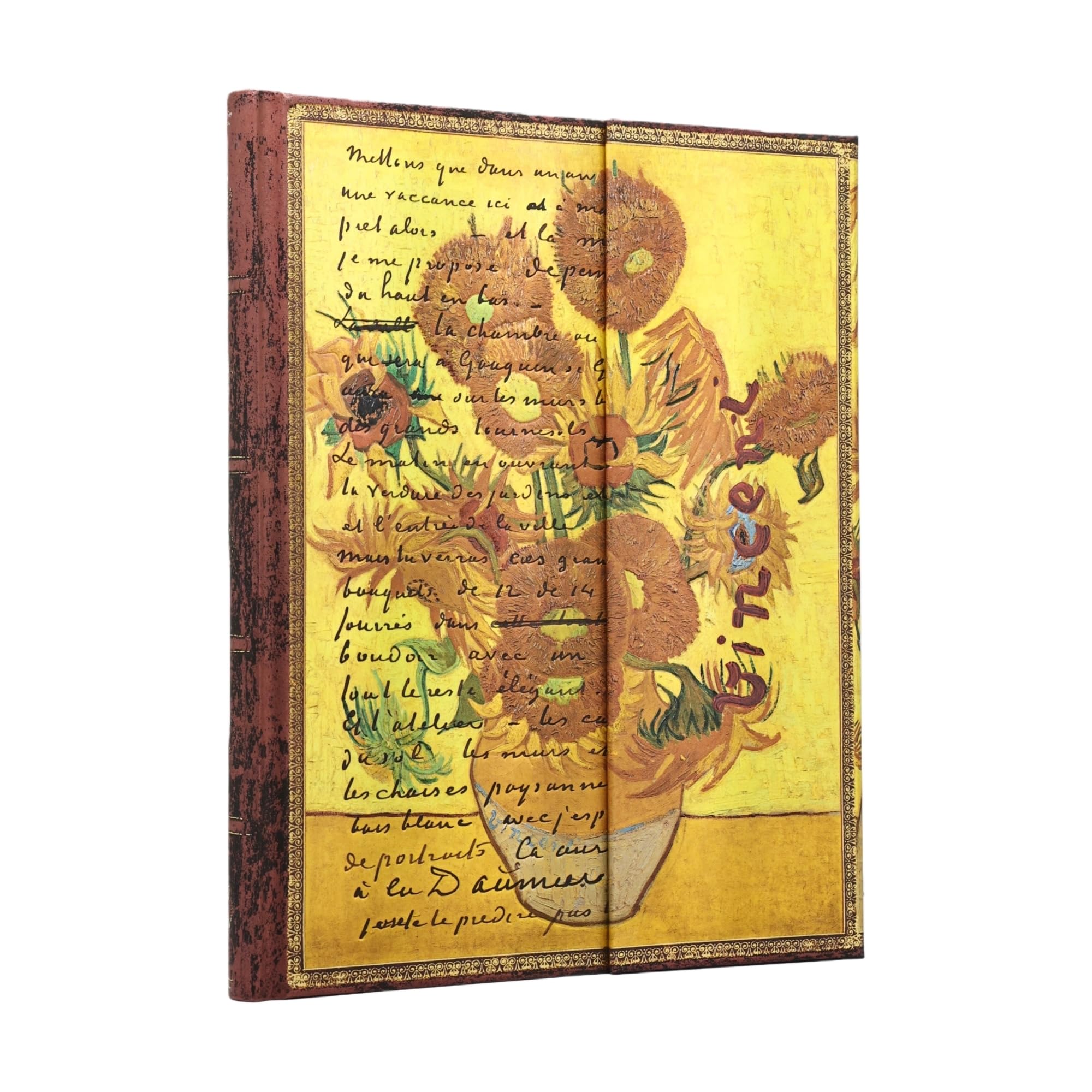 Van Gogh Sunflowers (Embellished Manuscripts Collection) Ultra Unlined Hardcover Journal (Elastic Band Closure): The Van Gogh Museum
