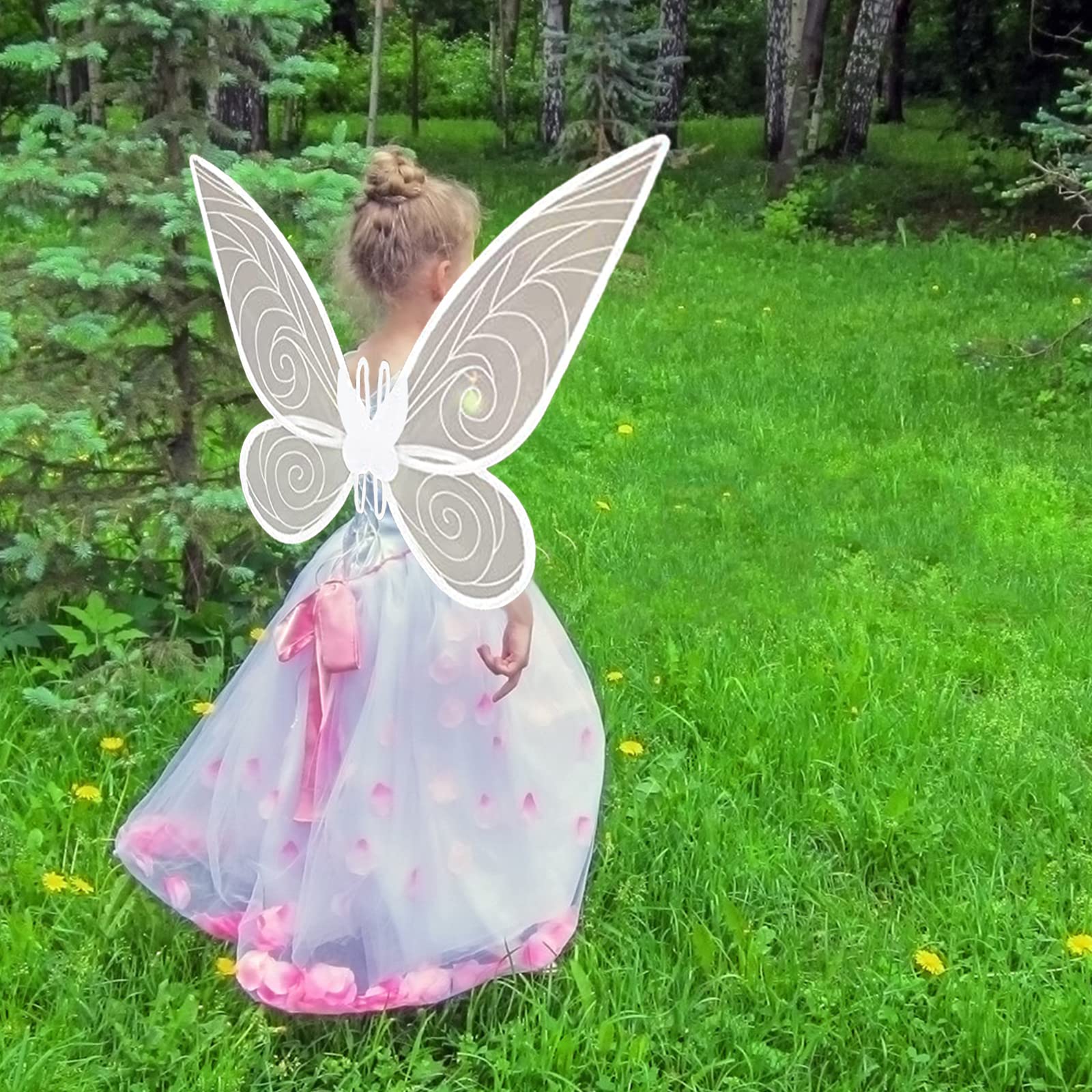 Ali Da Fata Bianche Per Adulti E Bambini - Costume Farfalla Per Feste E Cosplay - Foto 2