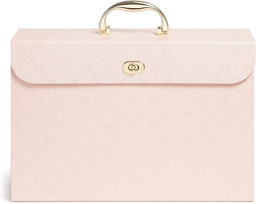 U Brands Pretty in Pink - Carpeta de archivos expandible de 19 bolsillos, suministros de organización de oficina, 15.4 x 5 x 10.5 pulgadas, 1 unidad