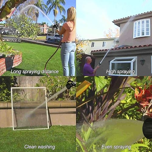 Miniatura 6 de Boquilla de manguera de jardín, boquilla rociadora de manguera de metal resistente, boquilla de manguera rociadora de manguera de agua, boquilla