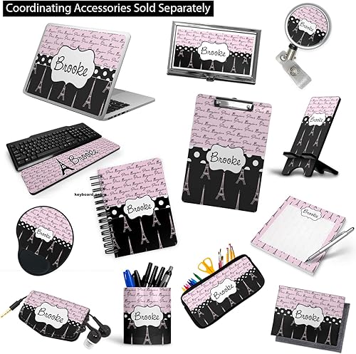 Miniatura 4 de Carpeta personalizada de 3 anillas Paris Bonjour y Torre Eiffel de 2 pulgadas