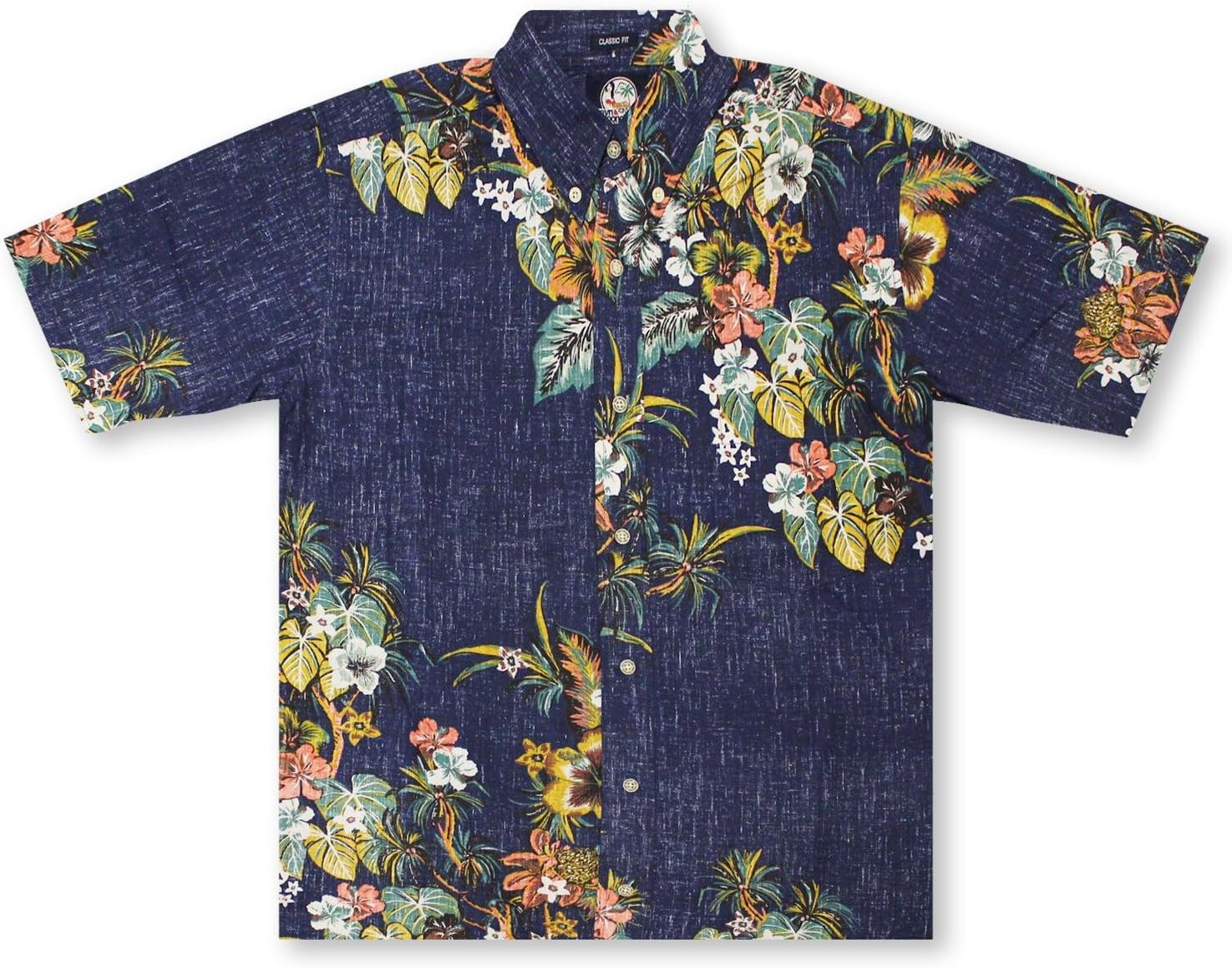 Reyn Spooner Men's Pupus and Mai Tai's Spooner Kloth Classic Fit Hawaiian Shirt