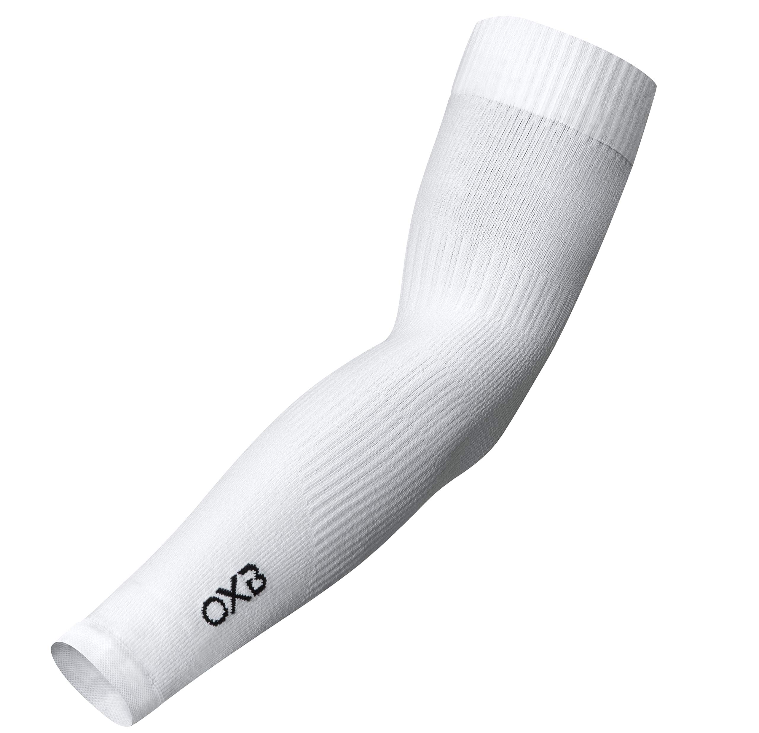 Manchettes Protech blanches taille L/XL : manchon de compression bras sport running cyclisme - 2
