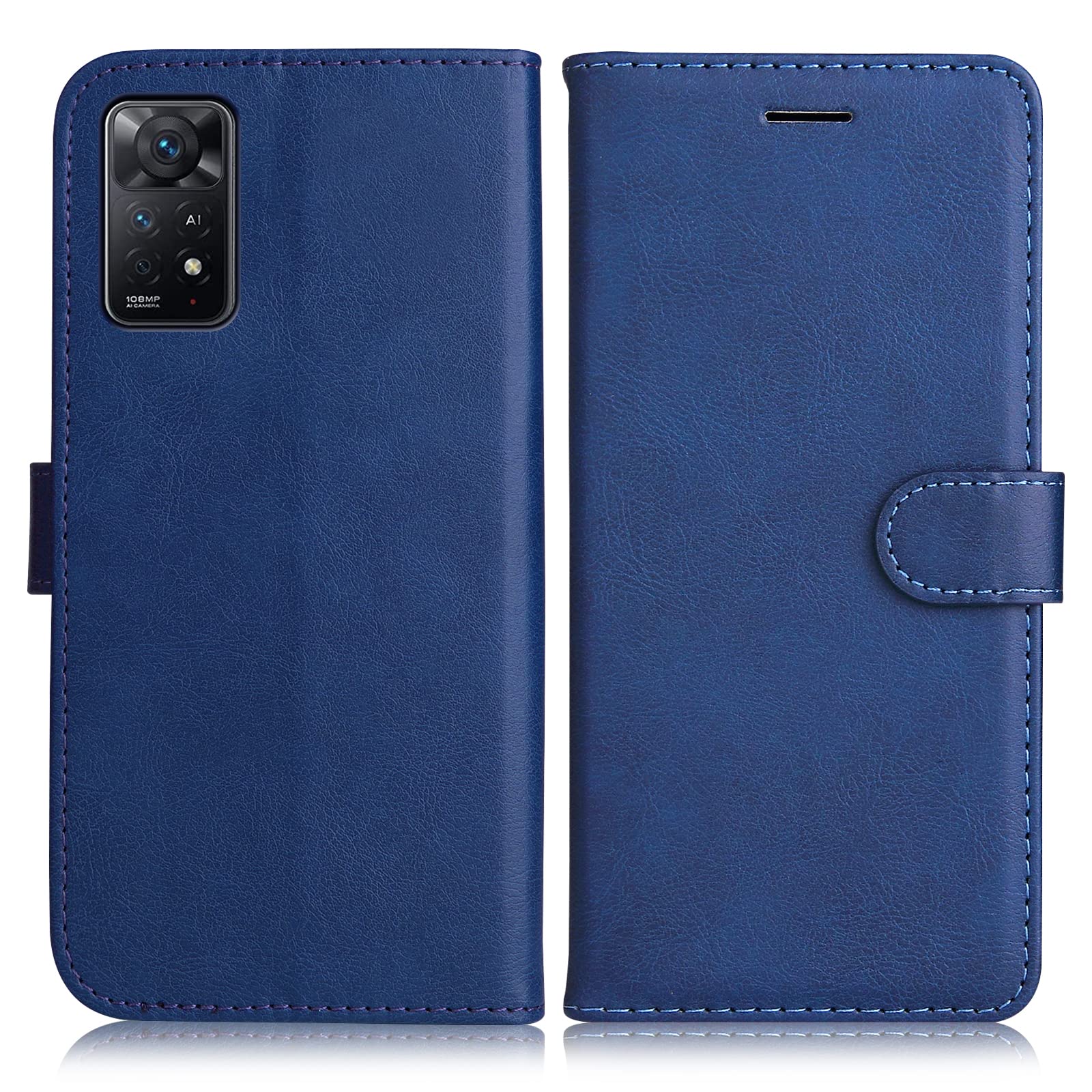 OKZone Cover per Xiaomi Redmi Note 11 /Note 11S, Custodia in PU Pelle per Xiaomi Redmi Note 11 /Note 11S, Custodia a Libro Folio Portafoglio con Chiusura Magnetica Wallet Case Flip Cover