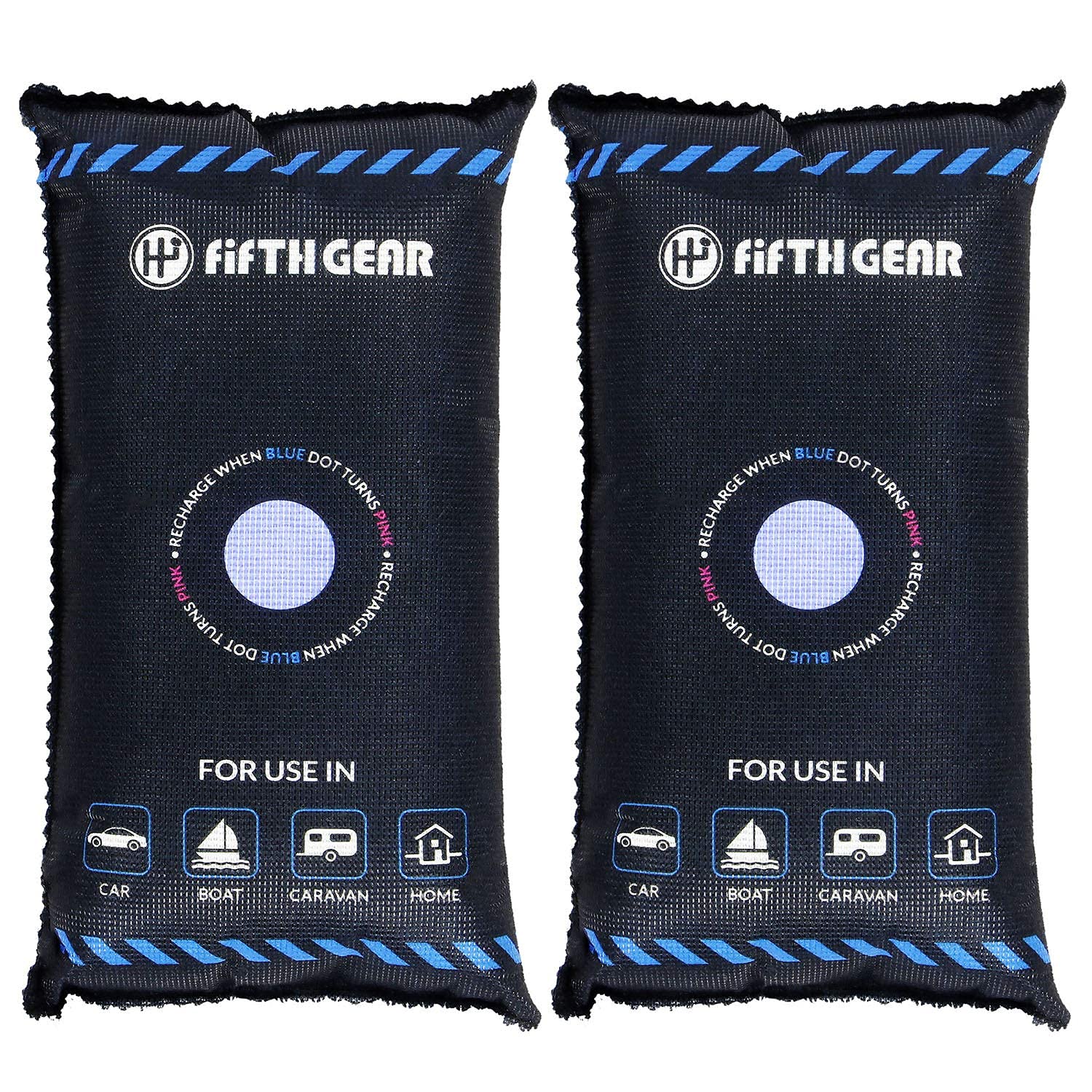 Thrink 2 X 1kg Car Dehumidifier - Silica Gel Moisture Absorber Bag | Absorbent And Reliable | Fully Reusable | Removes Moisture And Odour | Prevents Condensation And Mold | Keeps Windows Fog-free