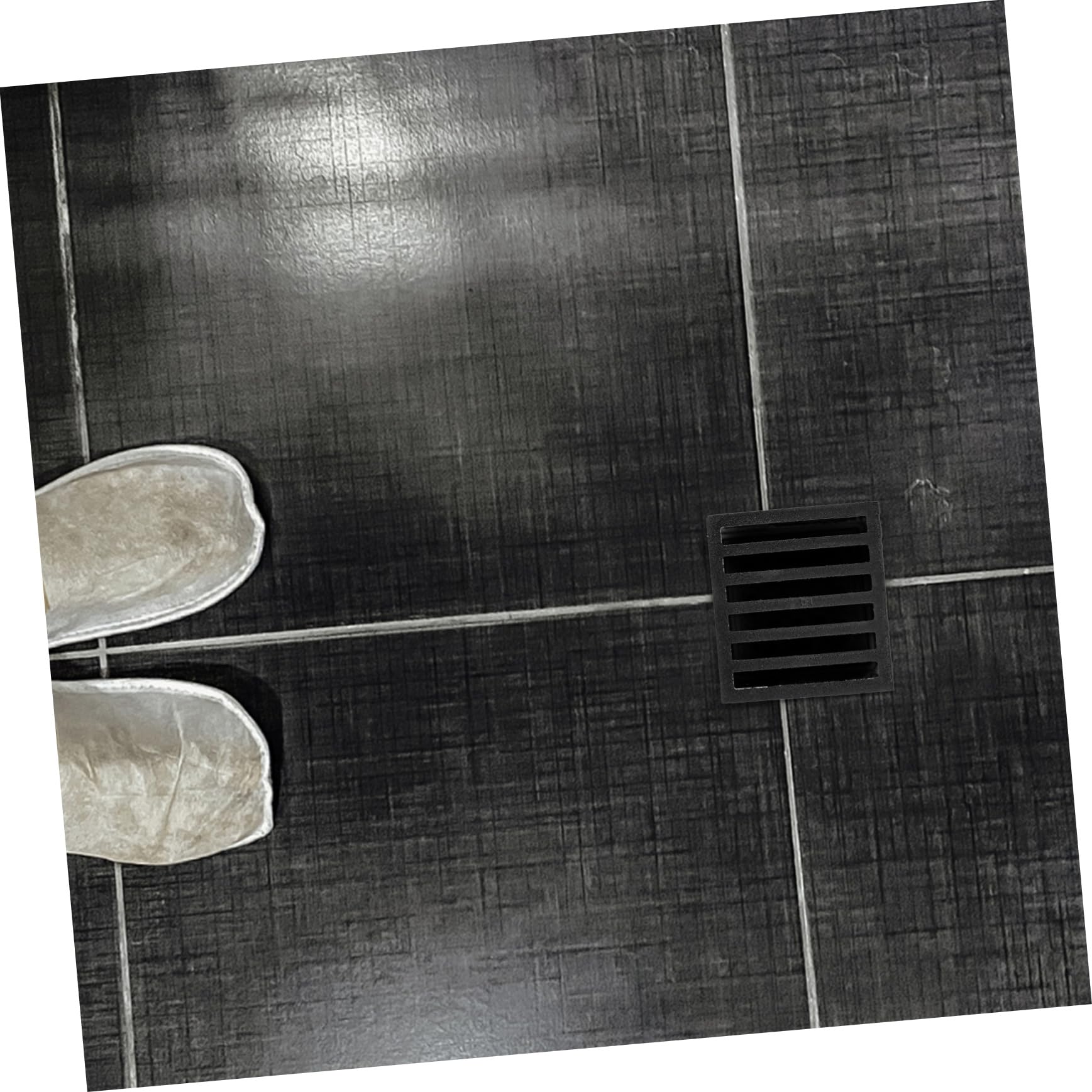 Tapa de Desagüe de Hierro Negra Cuadrada Diseño Antiolor