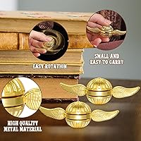Vista 2 de Bola de orbe de metal Fidget Spinner Anti-Ansiedad Alivio del estrés Enfoque Meditación Romper malos hábitos TDAH EDC Finger Spinning Juguetes Dorado