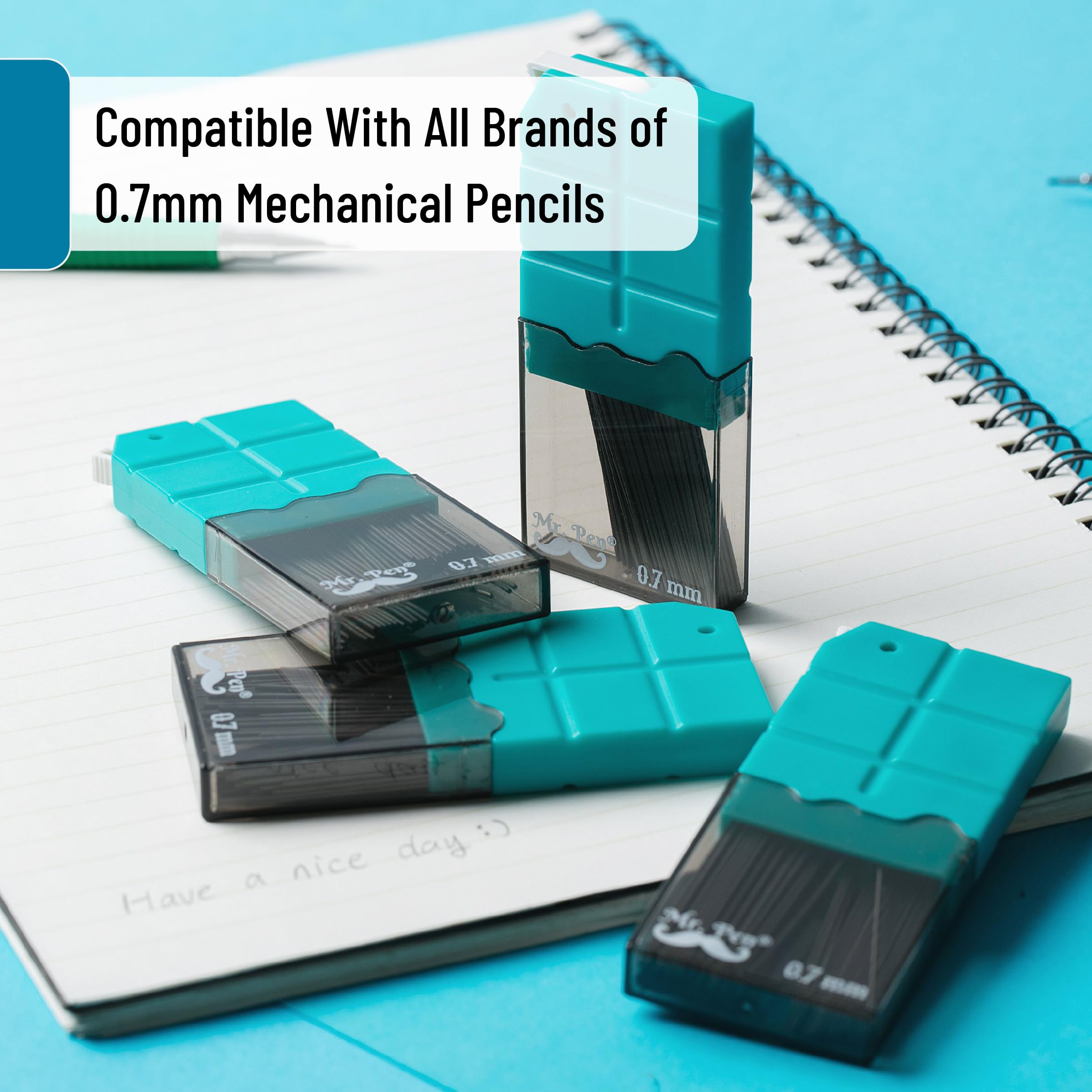 Mr. Pen- 0.7 Millimeter Lead Refills for Mechanical Pencils, HB, 10 Pack, 1200 pcs, 0.7 Lead Refills, 0.7 mm Lead Refills, Pencil Lead 0.7 Refill, Lead Pencils Mechanical 0.7, 0.7mm Lead Refills - Image 3