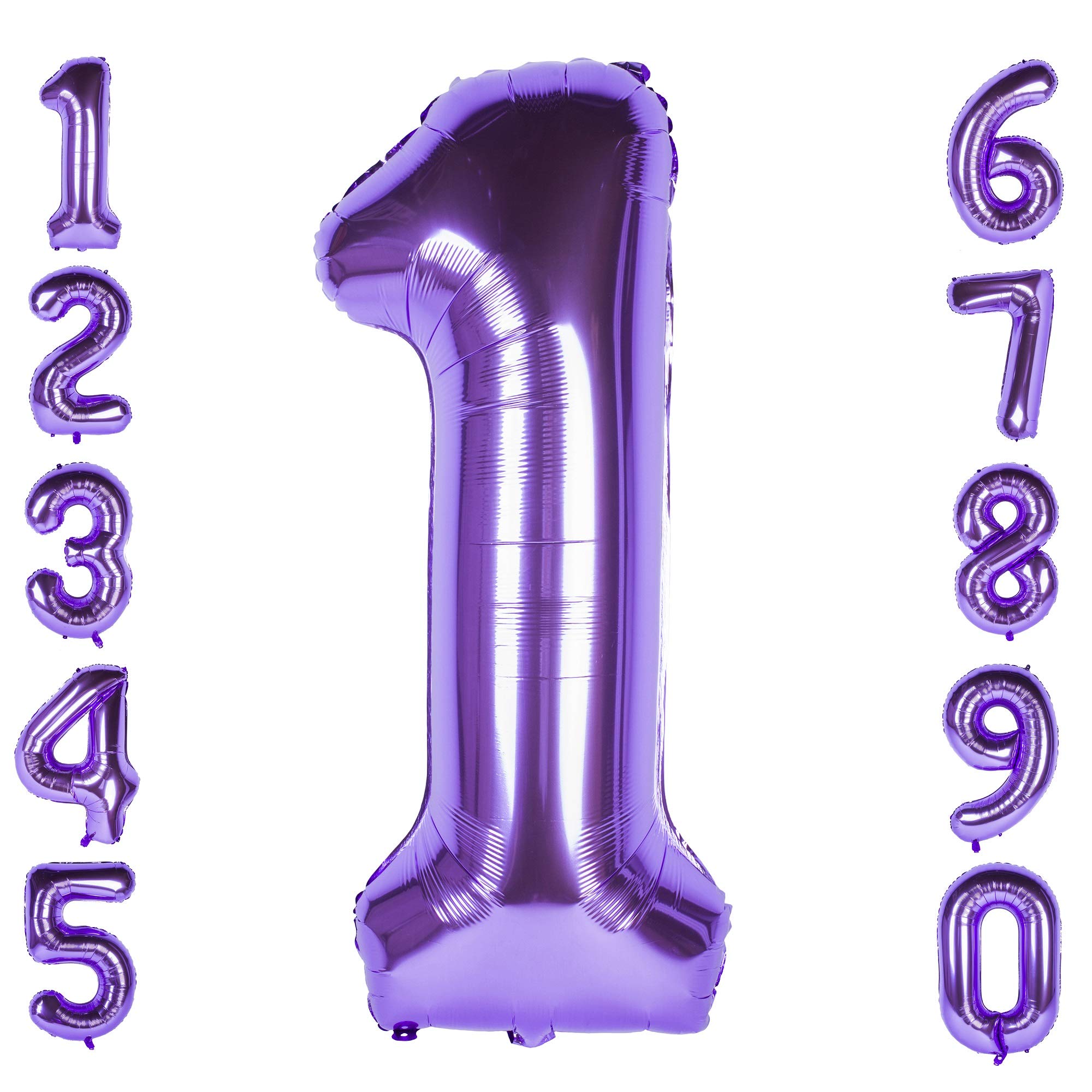 Red 0 balloon 40 Inch Giant Helium Foil Number 0 to 9 Red Balloon Birthday Wedding Party Digital Decorations (Number 0) — view 209