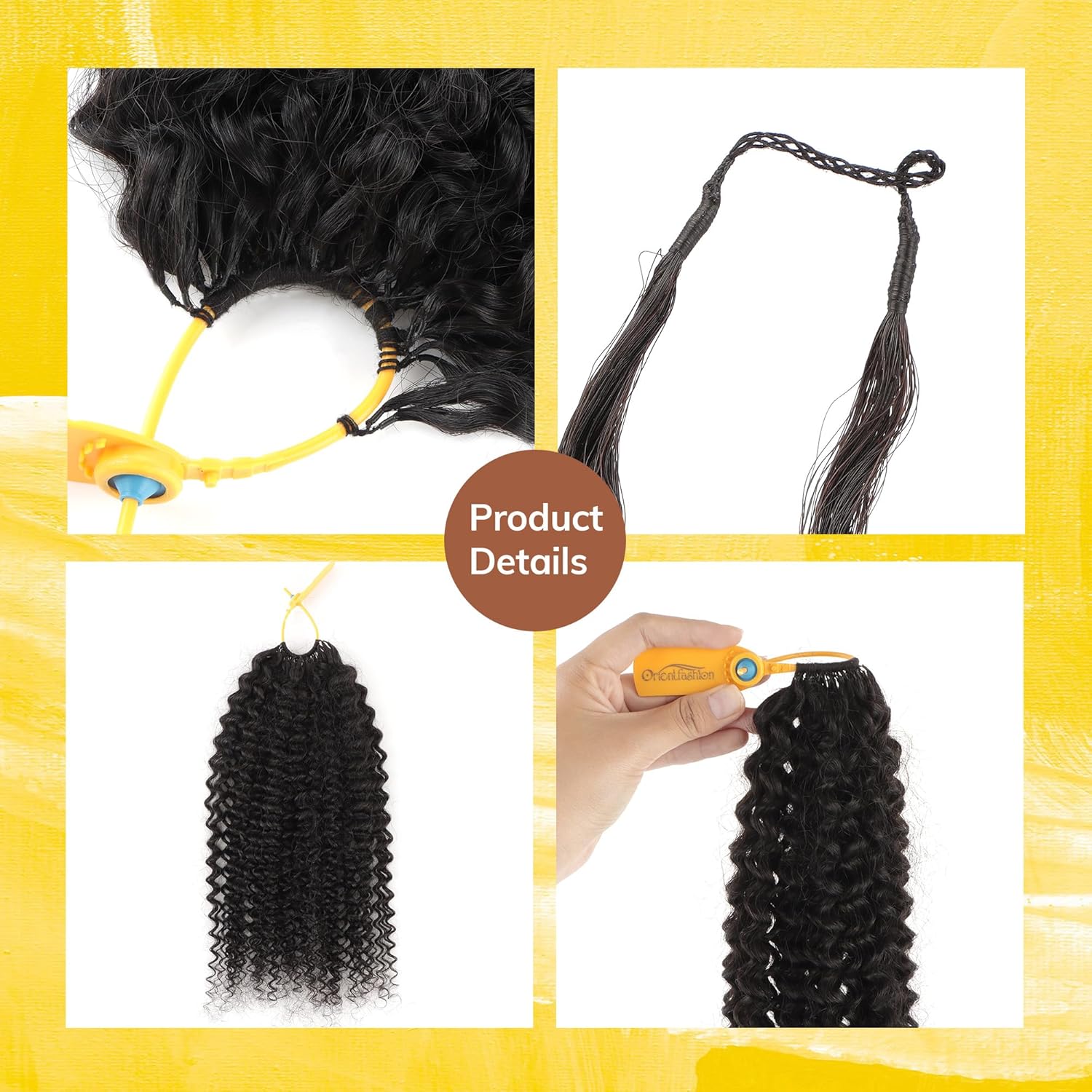 50g Feather Crochet Human Hair, Pre-Separated Miracle Knots Crochet Hair Extensions Invisible Knots Pre Looped Crochet Hiar Bundles for Black Women (#Nature Black, Water Wave 14inch 50g)