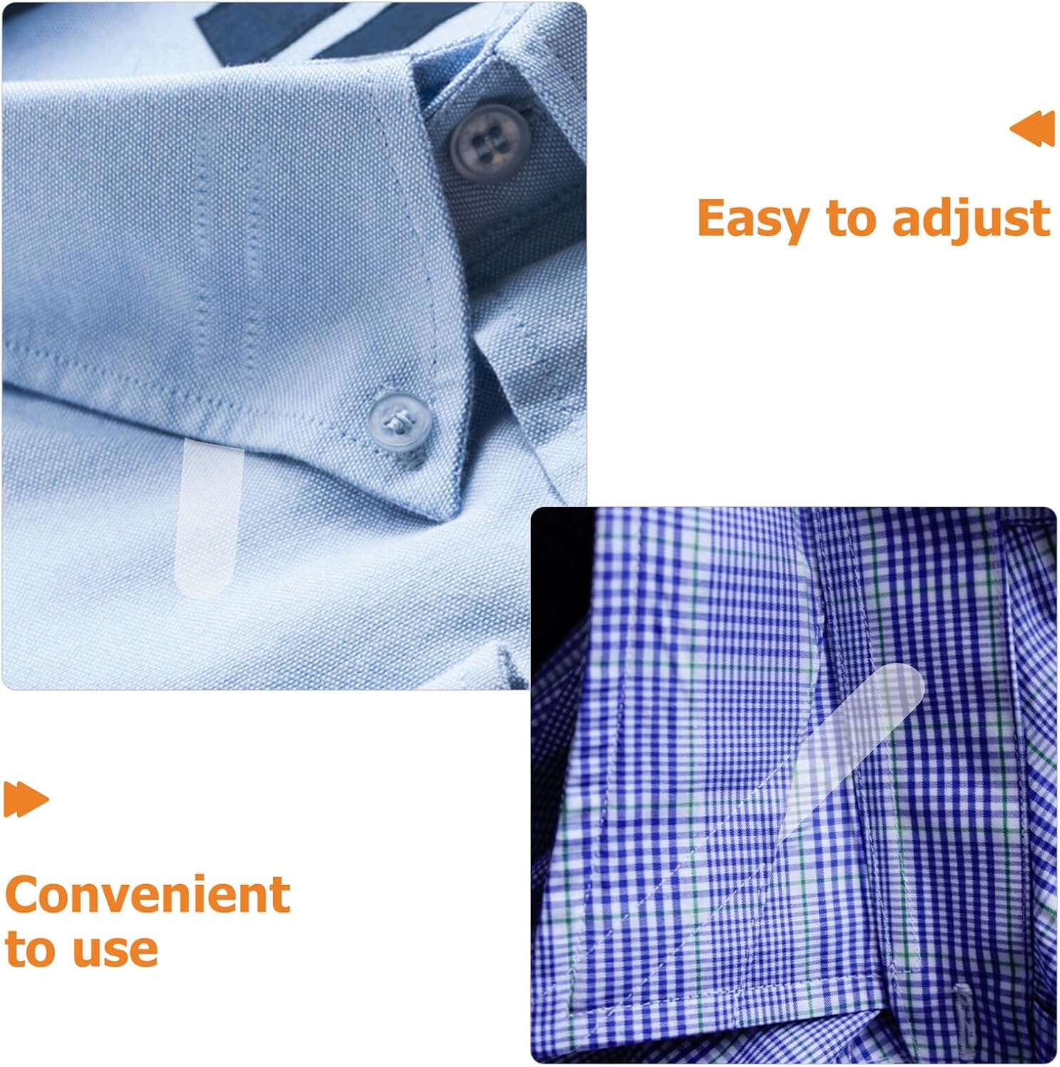 200pcs Men’s Collar Stays Pet Plastic Collar Stiffener Inserts for Dress Shirts 7cm 6cm 5cm 4.5cm Sizes for Business Wear