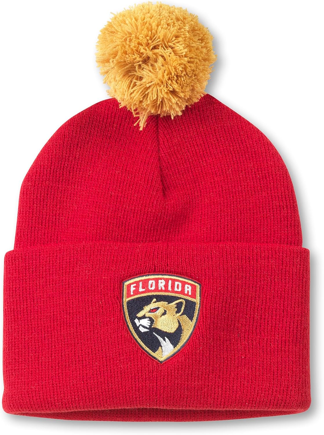 AMERICAN NEEDLE Unisex National Hockey League Team Officially Licensed NHL Cuffed Knit Pom Beanie