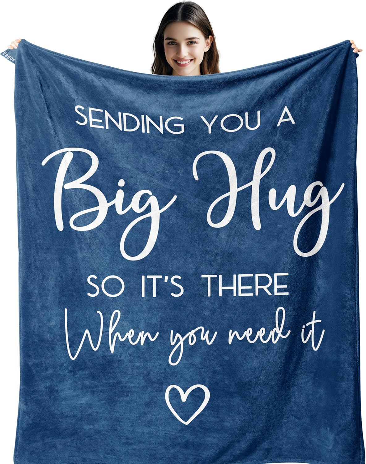 HYEPNED Get Well Soon Blanket Gifts for Women Men, 40" x 50" Cheer Up Sympathy Gifts for Man, Personalised Warm Presents for Women, Unusual Gift for Man for Healing Pampering Inspiration Hug (Blue)
