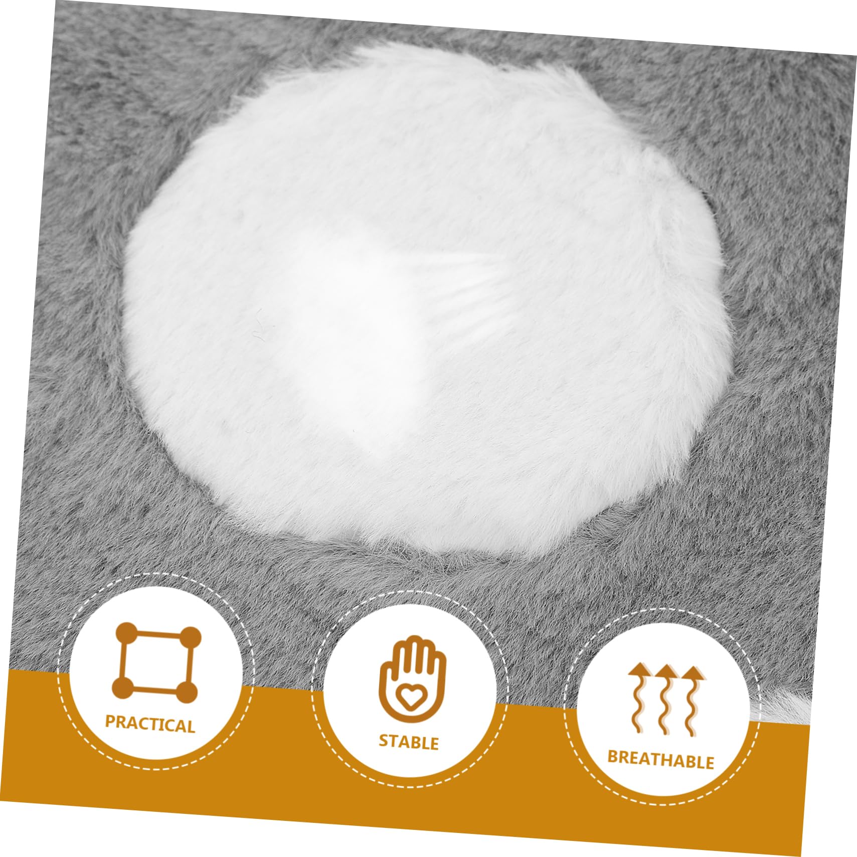 Mikinona Tapis de Siège Auto Mignon Confortable et Respirant Forme Patte de Chat Coussin de Siège de Voiture en Peluche pour Temps Froid en Voiture