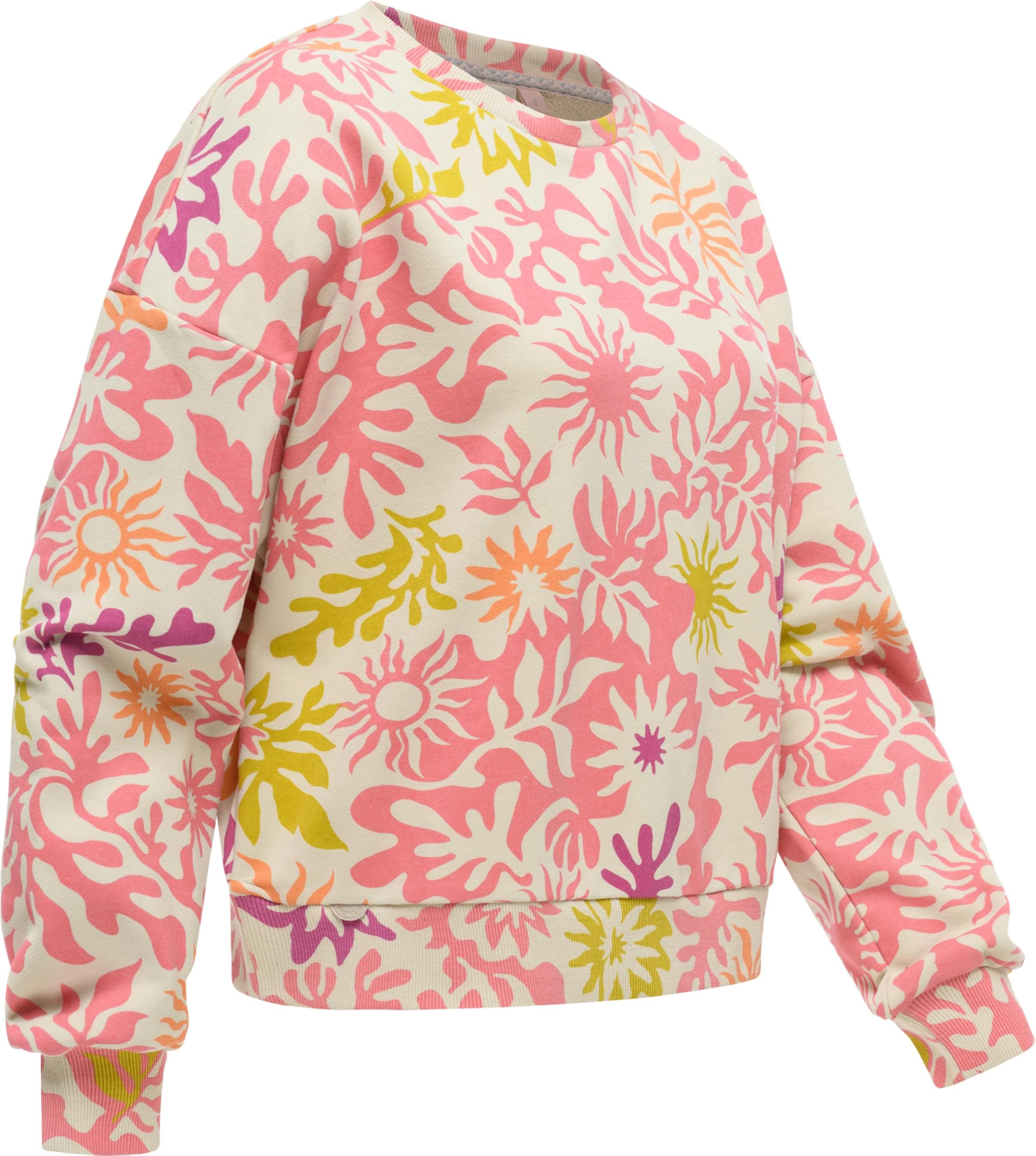 Ragwear Damska luźna bluza z kapturem oversized sweter z modnym nadrukiem na całej powierzchni XS-XXL