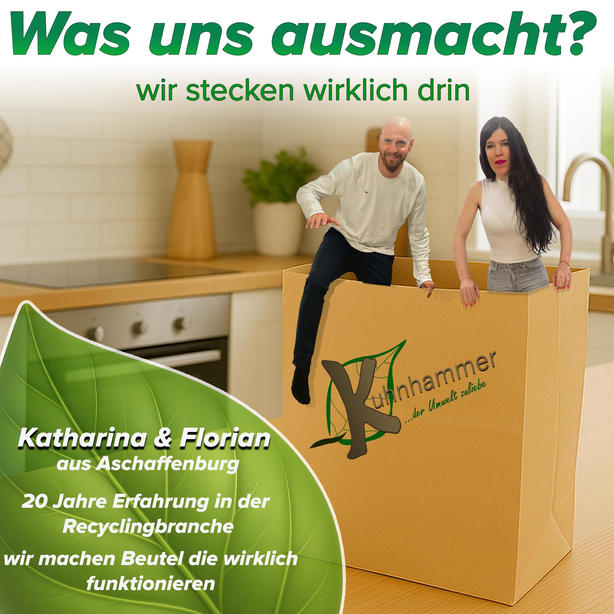 Biotonnenmüllsäcke 60L - 70L I 25Stk Müllbeutel Biotonne I Biomüllsäcke I Papiermüllsäcke für Biomülltonne madenfrei I Papiersäcke für Gartenabfälle