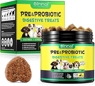 Probiotische Kausnacks für die Verdauung, 120 Stück Hunde Probiotika als Leckerli(Entenaroma 120PCS), Empfindliche Bäuche, Wachsartige und Juckende Ohren (300g)