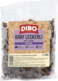 Dibo Barf Leckerli, 200g Pferd, Wild, Strauß, Lamm, Ente Hundesnack klein und praktisch Trainings Hundeleckerlies zuckerfrei, gesund und lecker (Lamm) product image