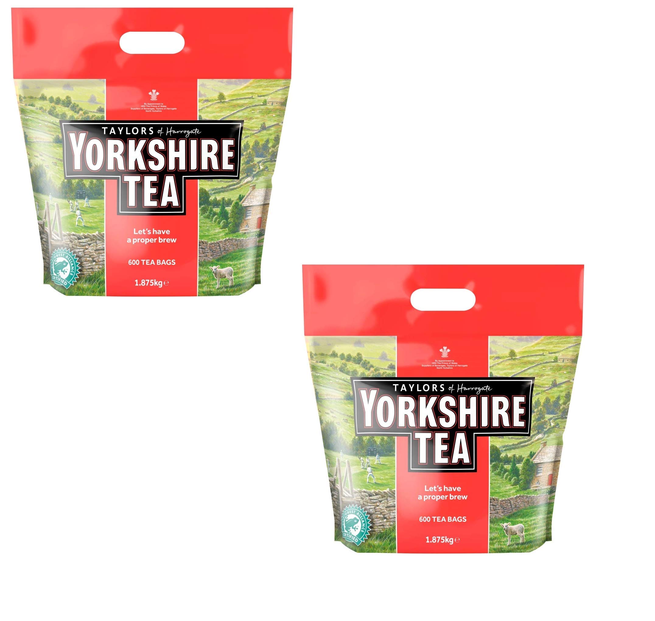 Yorkshire Tea Torby 1,875 kg (600 torebek herbacianych) - 2 sztuki