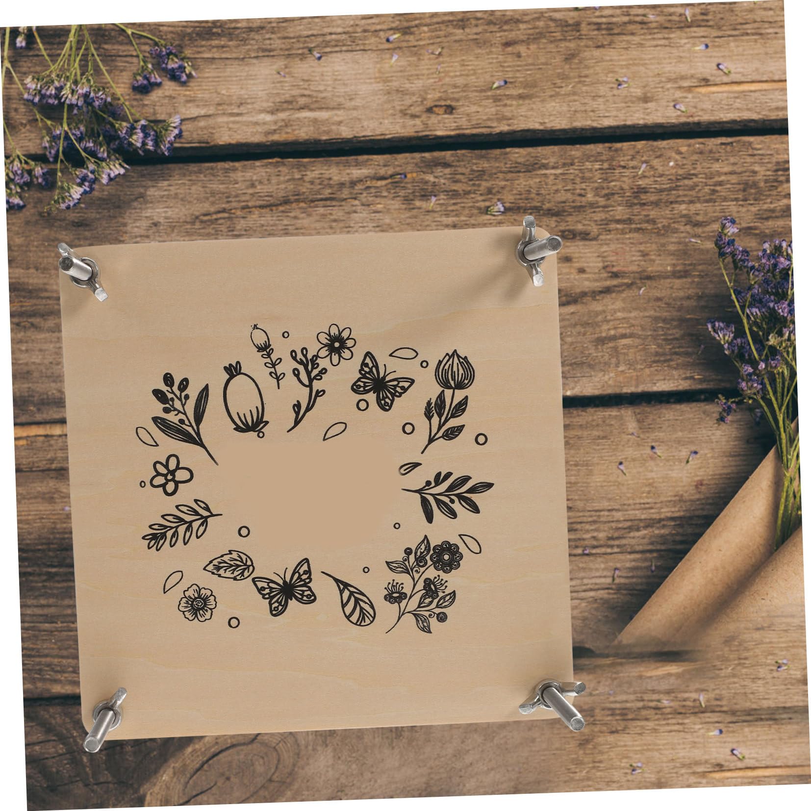 Veemoon Pressa Legno Fiori Kit per Pressatura per Ragazza per Ragazzo | Campioni Vegetali e Fiori Secchi, per Inviti e Ornamenti Nuziali, Set Manuale per Attività Creative
