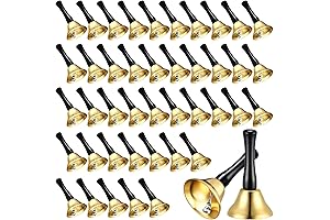 Hand Bells, 50Pcs Golden Steel Call Bell Service Bell Wedding Bells with...