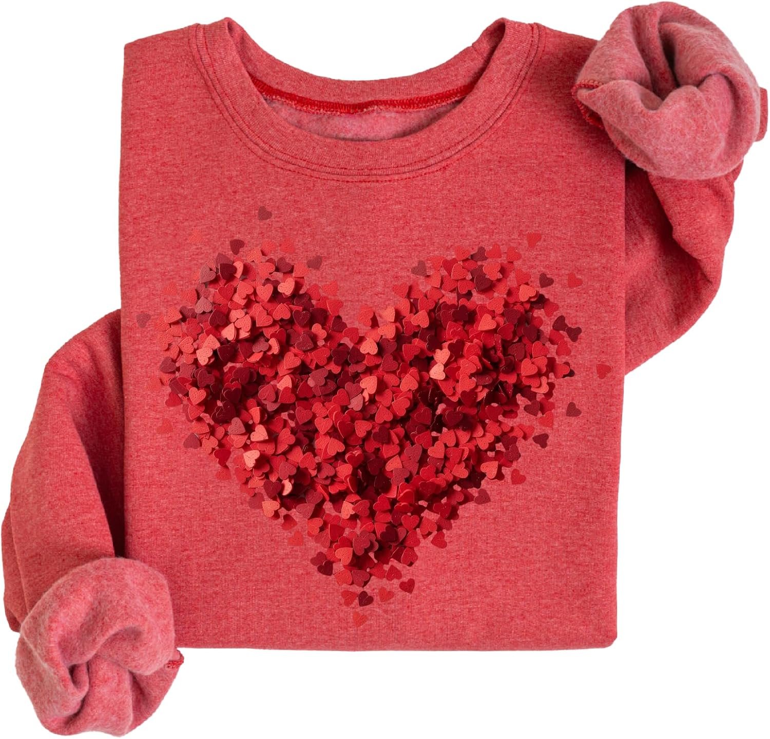 Womens Valentines Heart Sweatshirt, Retro Hearts Teacher Valentine Gift