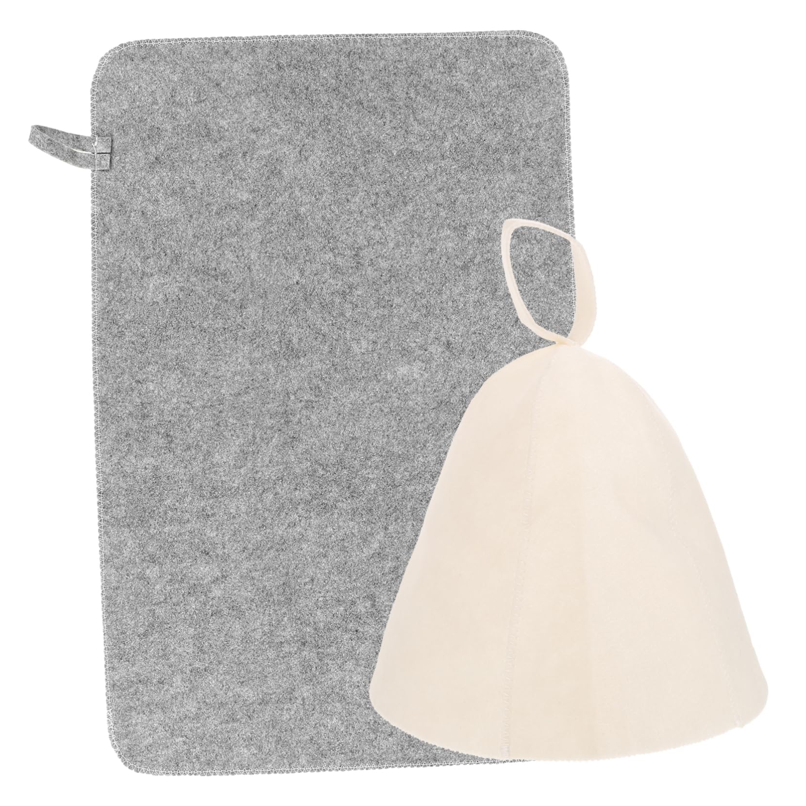 SOLUSTRE Shower Caps Felt Sauna Hat 1 Set Felt Hat Take a Bath Miss Sauna Pad Set Christmas Tags