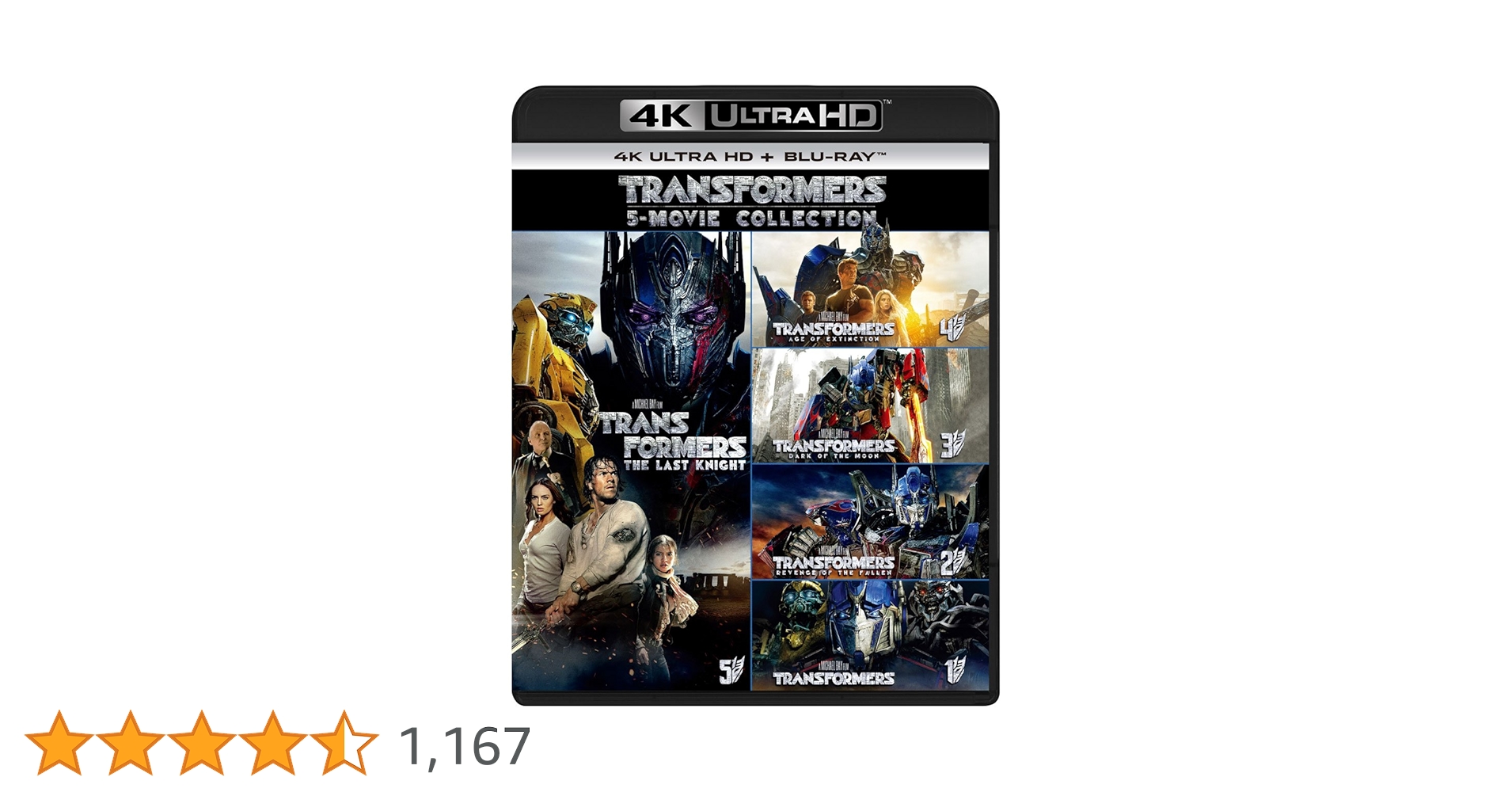 Amazon.co.jp: トランスフォーマー 5 ムービー・コレクション (4K