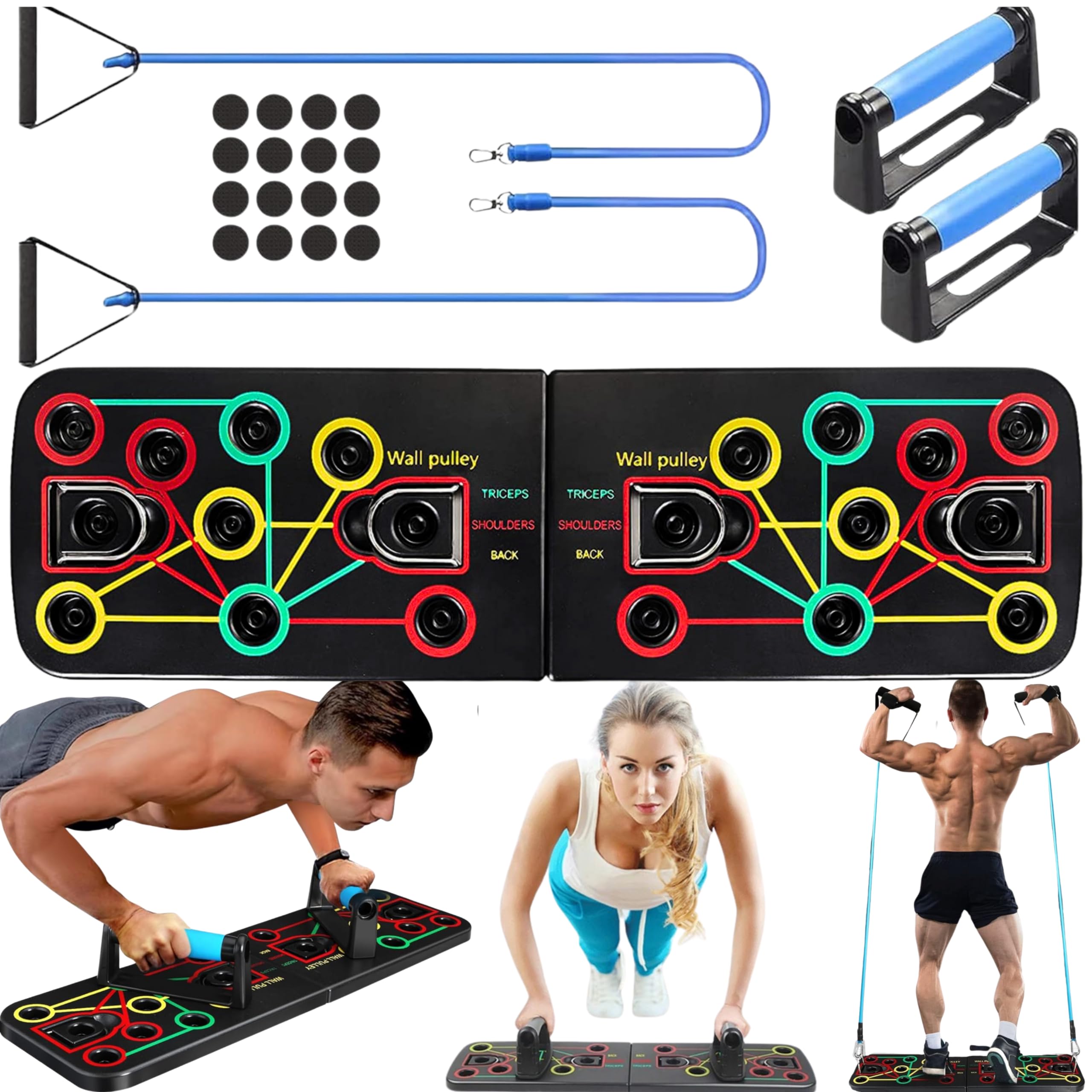 Push Up Board Fitness Equipment, Push Up Bar for Women and Men, Muscle Strength Trainer, Home Workout Equipment