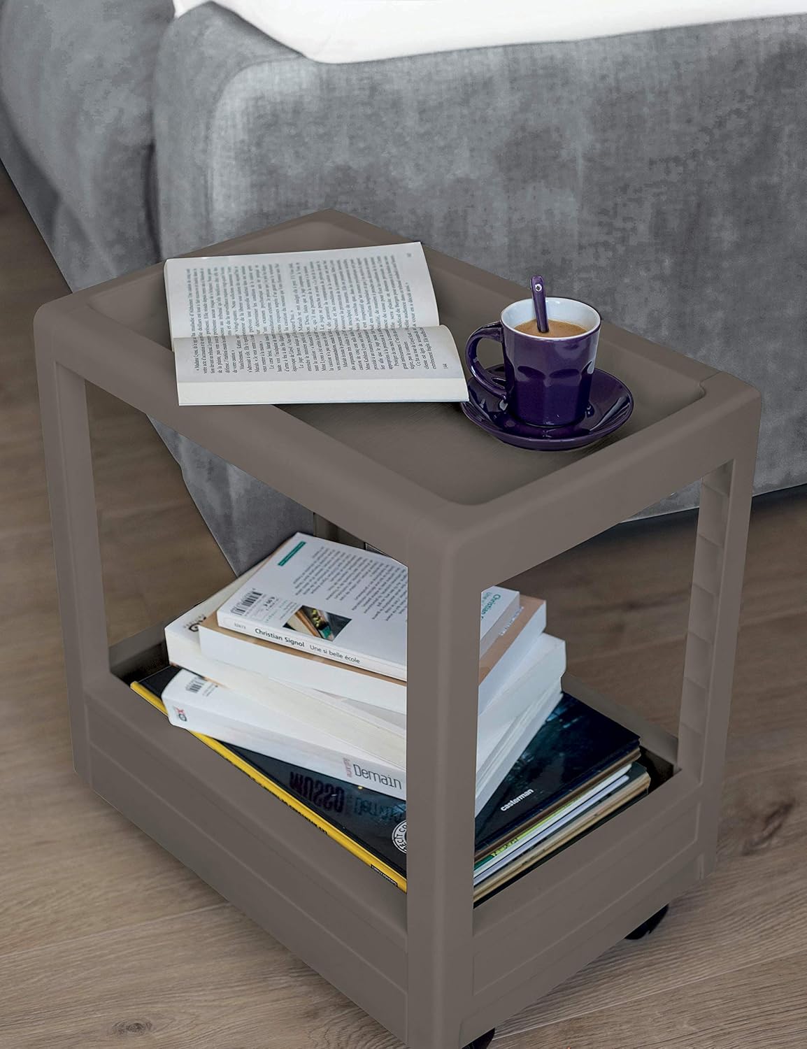 EDA Storage Table on Wheels Mobilo010498 Taupe, us one