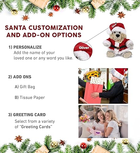 Miniatura 2 de DolliBu Juguete de peluche de lobo sentado de Papá Noel, súper suave, disfraz de animal salvaje con traje rojo de Papá Noel, linda vida silvestre,