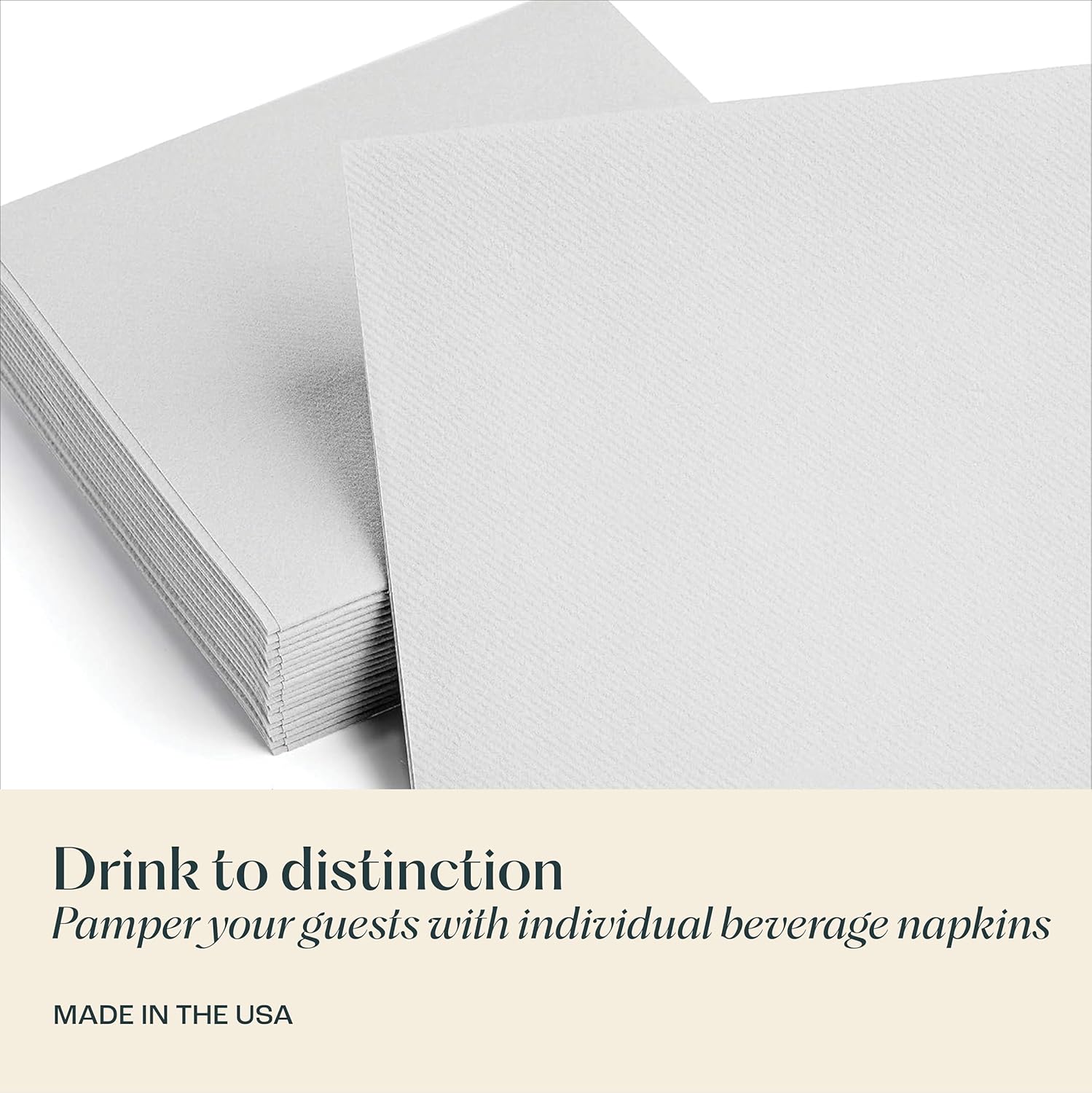 200 Linen-Feel Beverage Napkins - Disposable Cocktail Napkins, Made In USA - Soft & Absorbant Elelgant Paper Napkins For Bar, Café, Restaurant Or Event - Image 6