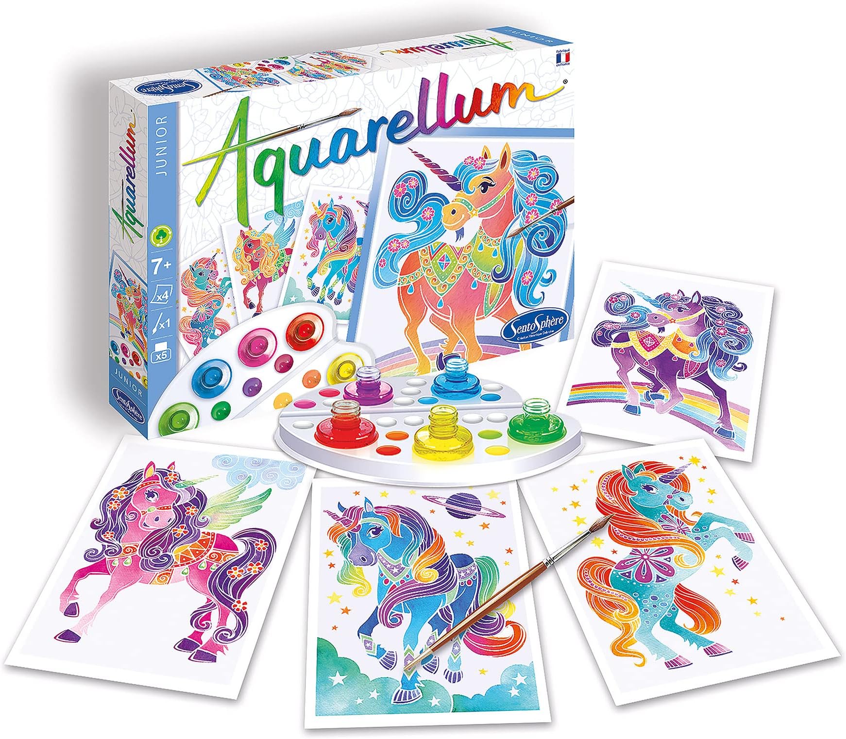SentoSphère - AQUARELLUM JUNIOR - UNICORNS - Paint Kit - Watercolor Paint...