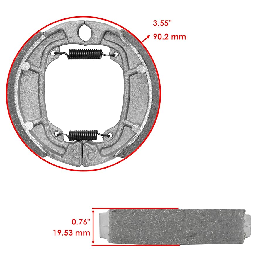 Amazon.com: Caltric Front & Rear Brake Shoes Compatible with