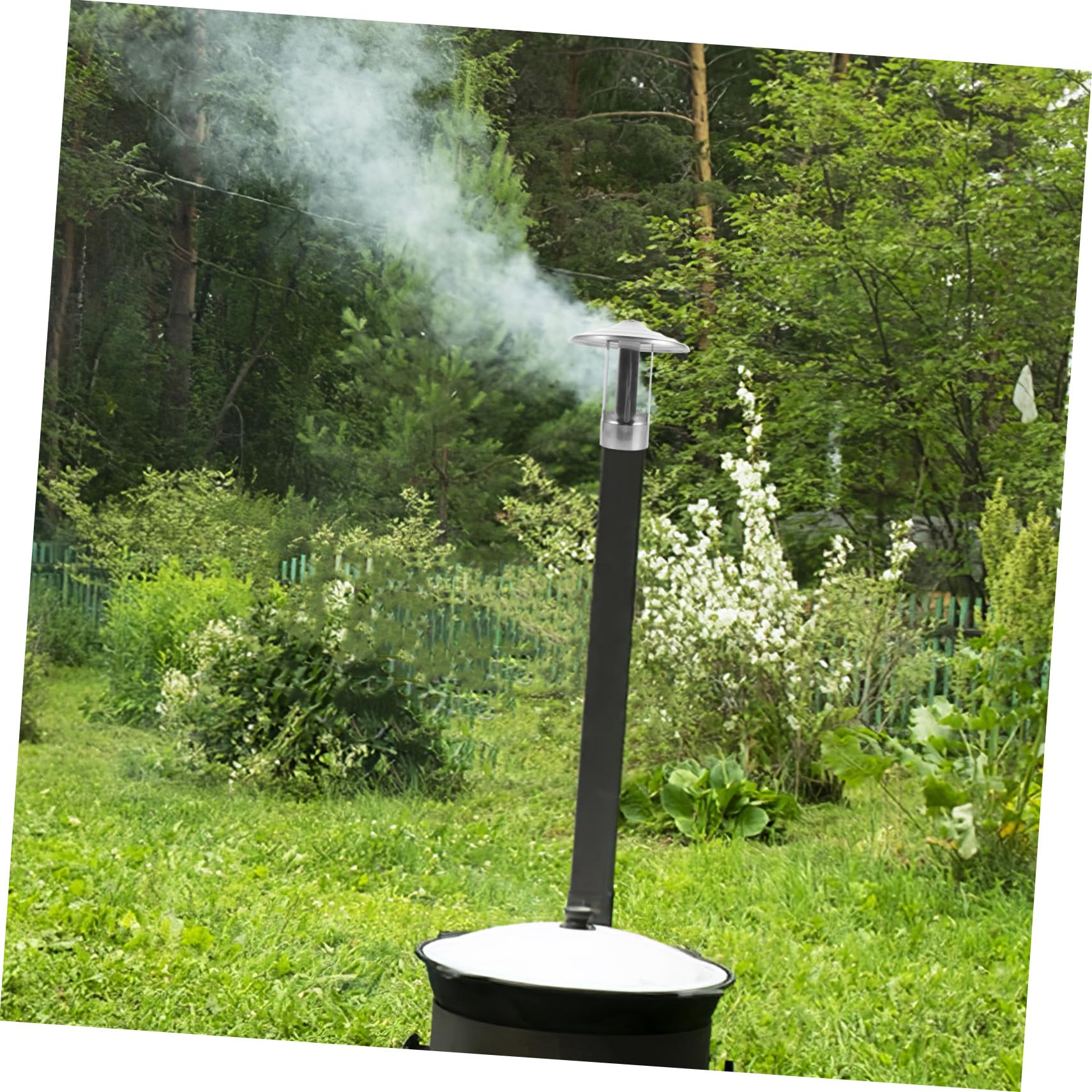 Levemolo Copertura per canna fumaria in acciaio resistente alla ruggine Protezione antipioggia per tubo fumario Design semplice e installazione senza attrezzi per tetti residenziali