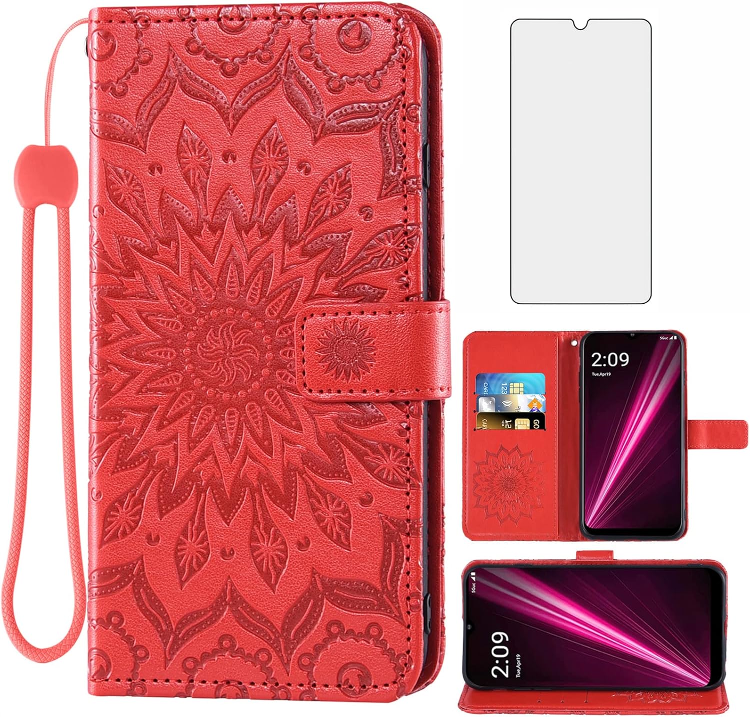 Phone Case for TMobile Revvl 6 5G 2022 Wallet with