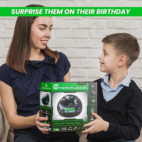 Miniatura 8 de Silla de juego inflable para niños y adolescentes con portavasos y bolsillos laterales - Estas sillas de tipo puf de juego de aire para niños son el