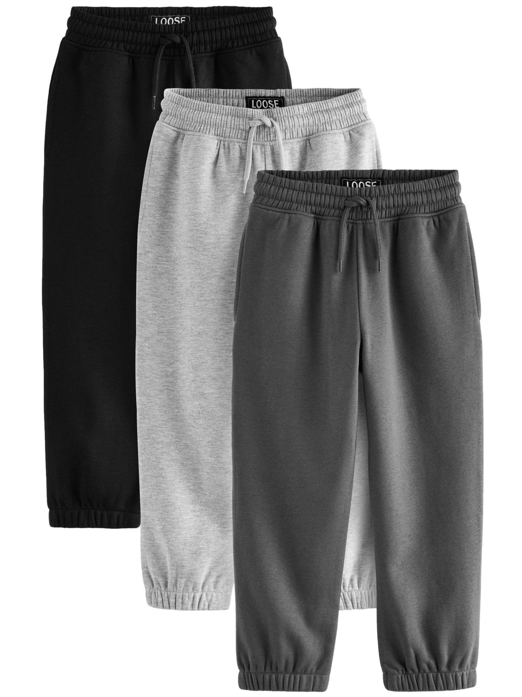 NEXT Niños Pack de 3 Pantalones de chándal de Corte estándar