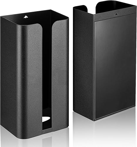 Uiifan 2 soportes magnéticos de succión para bolsas de plástico para montaje en pared, organizador de bolsas de plástico de apertura amplia,