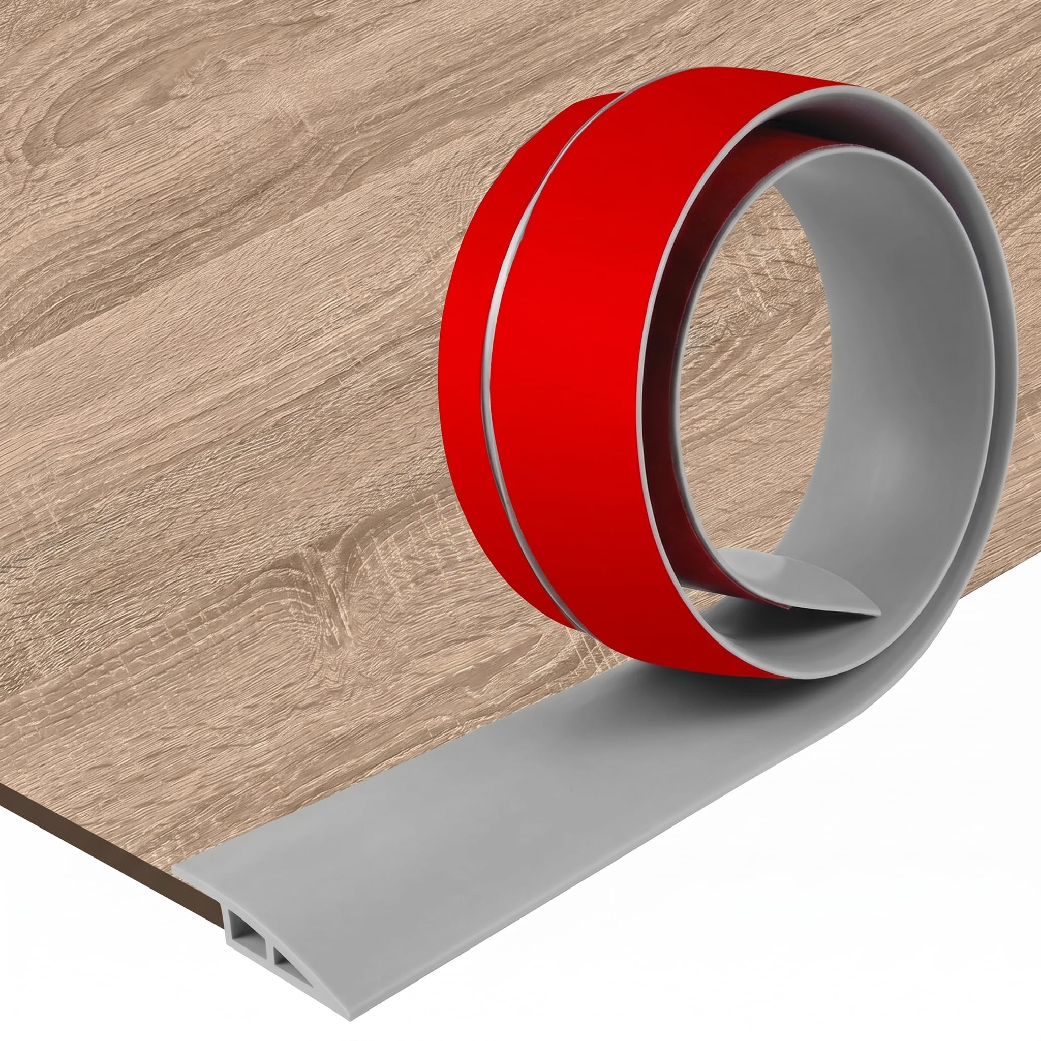 Self-Adhesive Floor Transition Strip, Door Threshold Strips for Laminate, Tile, and Carpet, Bridges Height Gaps 10-15mm, Flat Laminate Profile Flooring Edge Trim Strip for Doorways